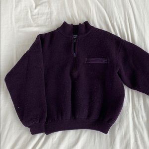 purple Patagonia 100% wool half zip